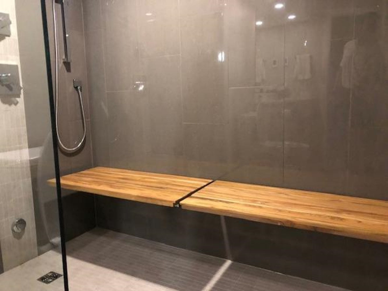 24" Premium Wall Mount Teak Shower Bench HomeRoots