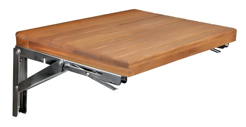 30" Brown Premium Wall Mount Teak Shower Bench HomeRoots