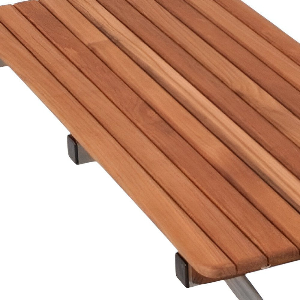 36" Premium Wall Mount Teak Shower Bench HomeRoots