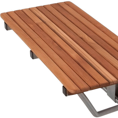 36" Premium Wall Mount Teak Shower Bench HomeRoots