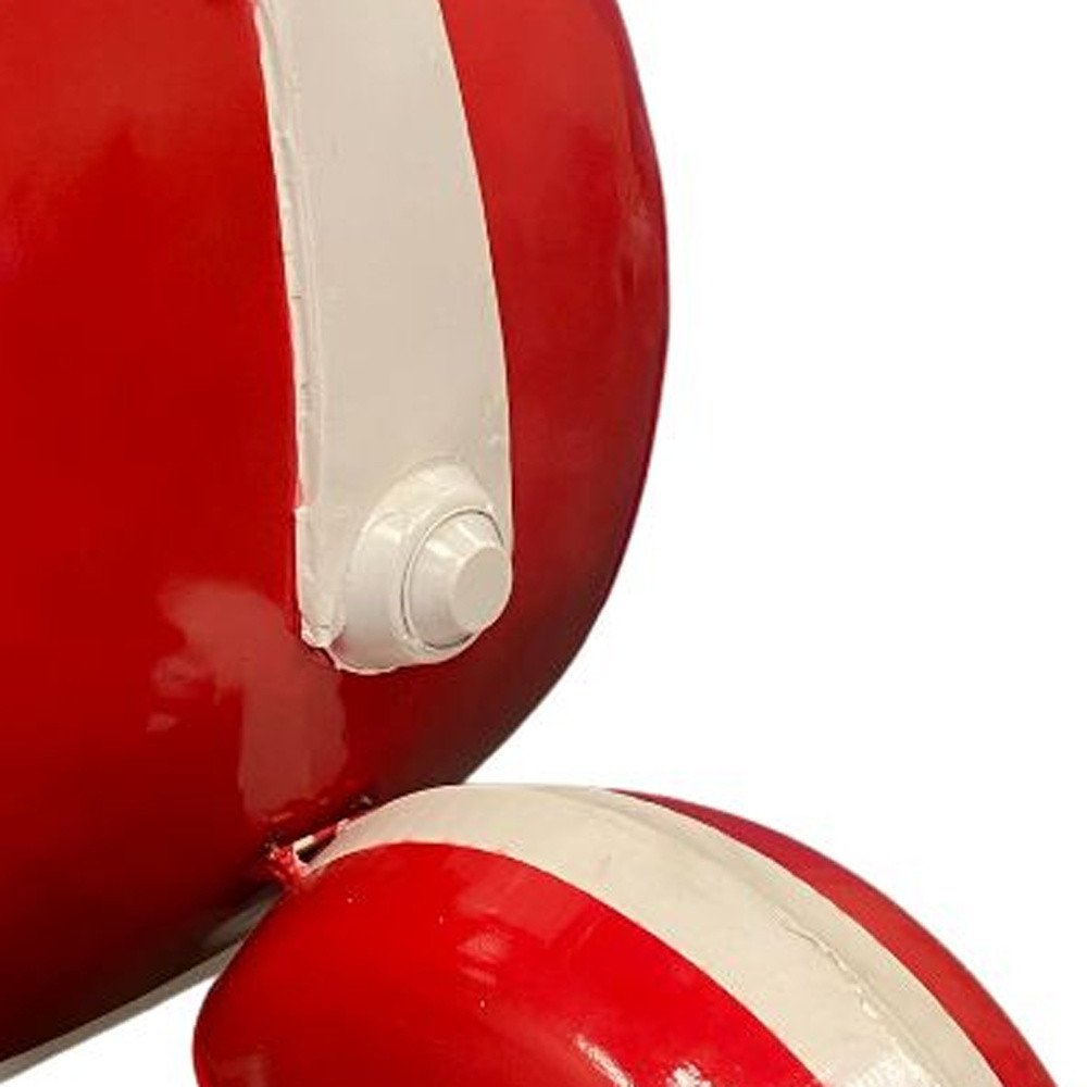 26" Red and Off White Novelty Scooter Open Cabinet With Two Shelves HomeRoots