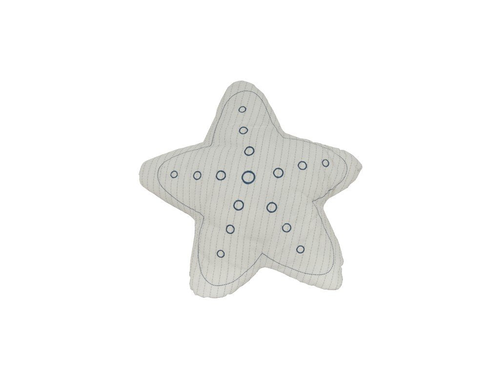 Set of Two 12" White Starfish Coastal Throw Pillows — view 1