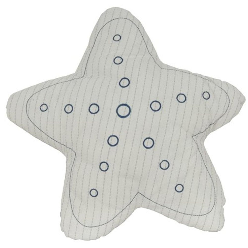 Set of Two 12" White Starfish Coastal Throw Pillows — view 5