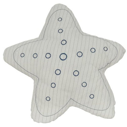 Set of Two 12" White Starfish Coastal Throw Pillows