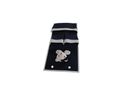 Set of Two Black And White Fabric Wall Hanger HomeRoots