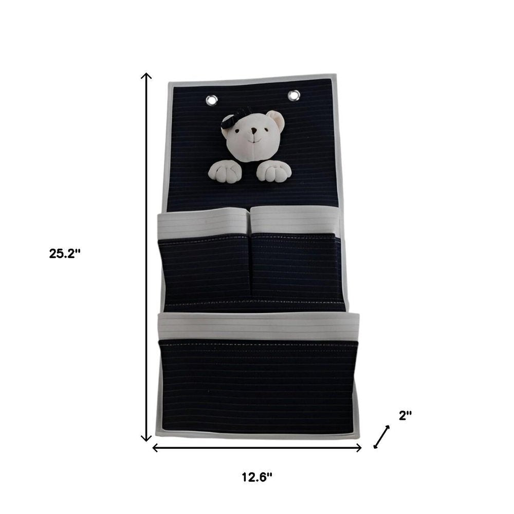 Set of Two Black And White Fabric Wall Hanger HomeRoots