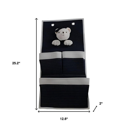Set of Two Black And White Fabric Wall Hanger HomeRoots