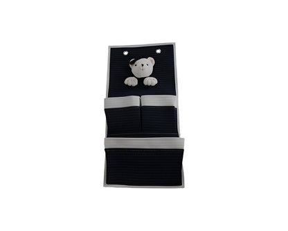 Set of Two Black And White Fabric Wall Hanger HomeRoots