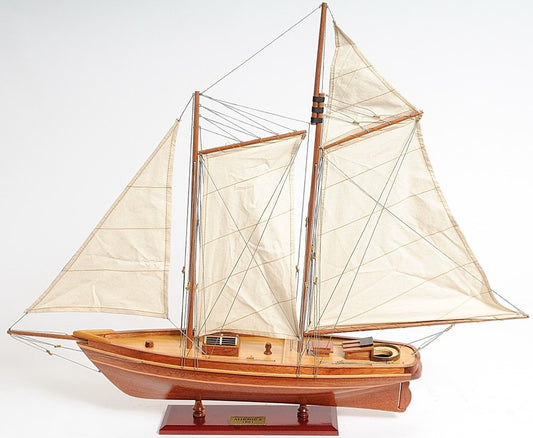 28" Wood Brown America 1851 Yacht Hand Painted Sculpture HomeRoots