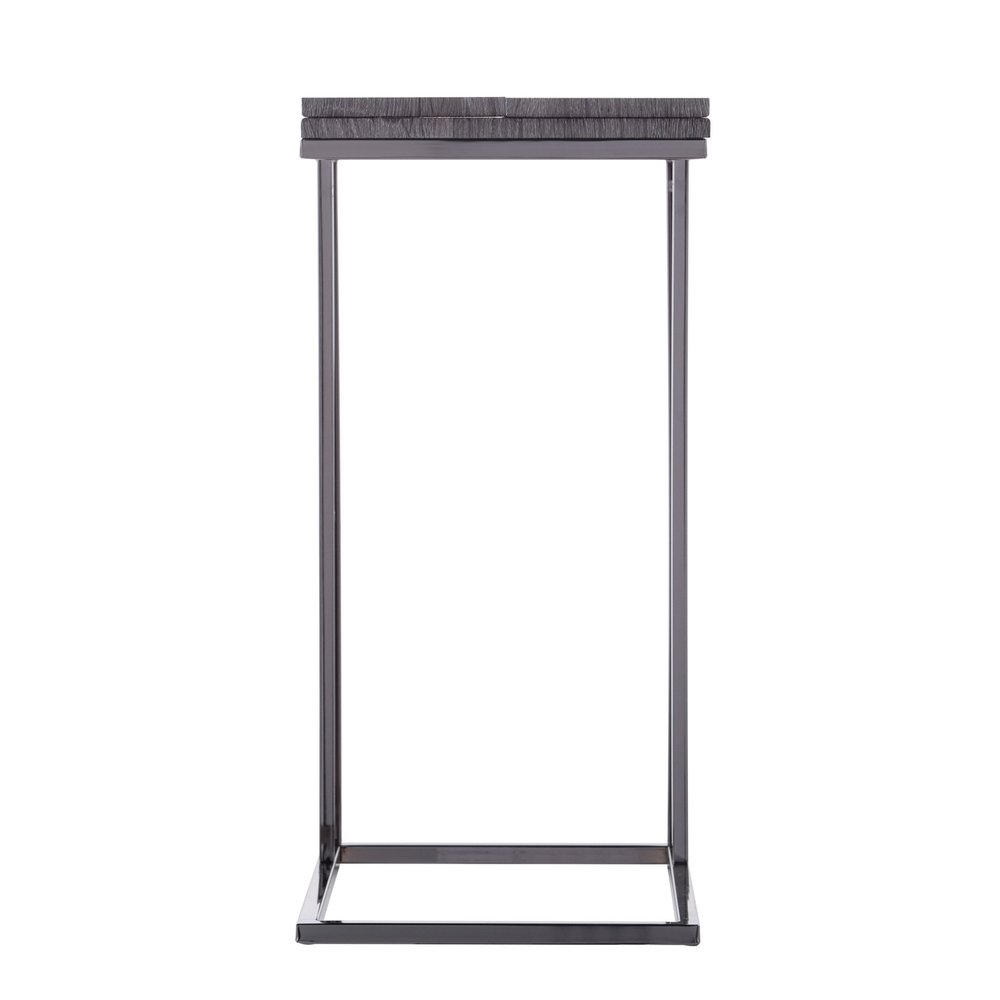 25" Silver And Gray Expandable Rectangular End Table HomeRoots