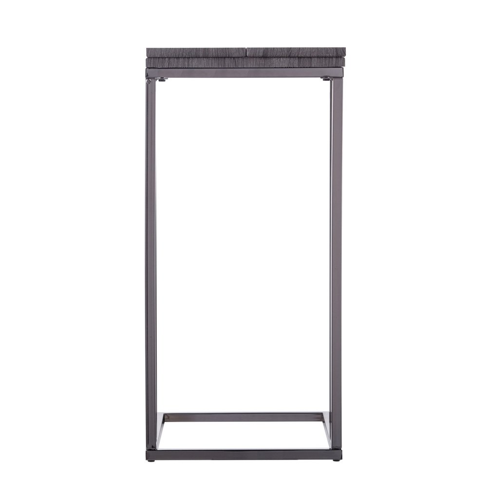 25" Silver And Gray Expandable Rectangular End Table HomeRoots