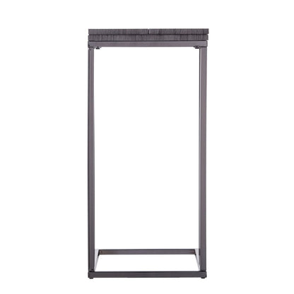 25" Silver And Gray Expandable Rectangular End Table HomeRoots