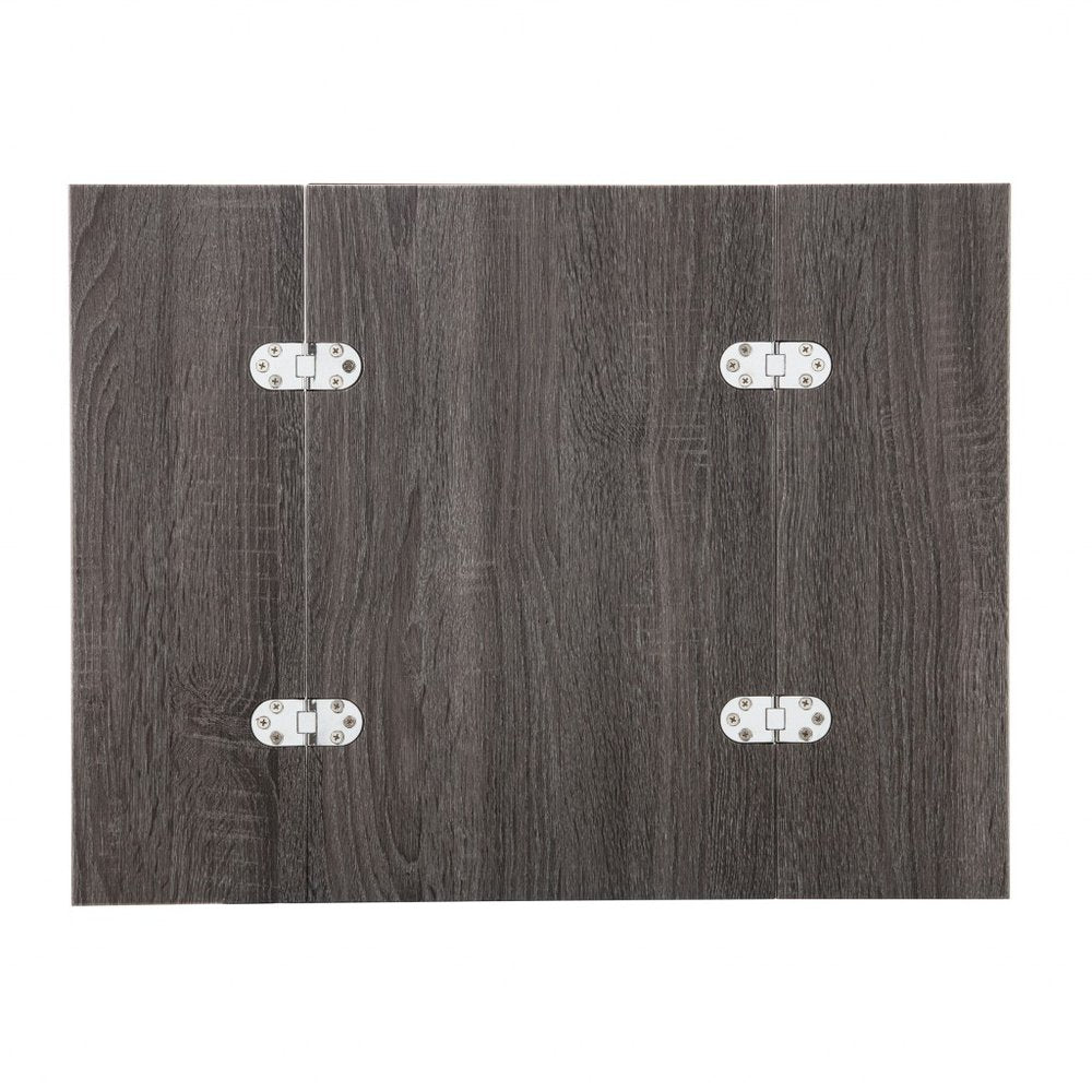 25" Silver And Gray Expandable Rectangular End Table HomeRoots