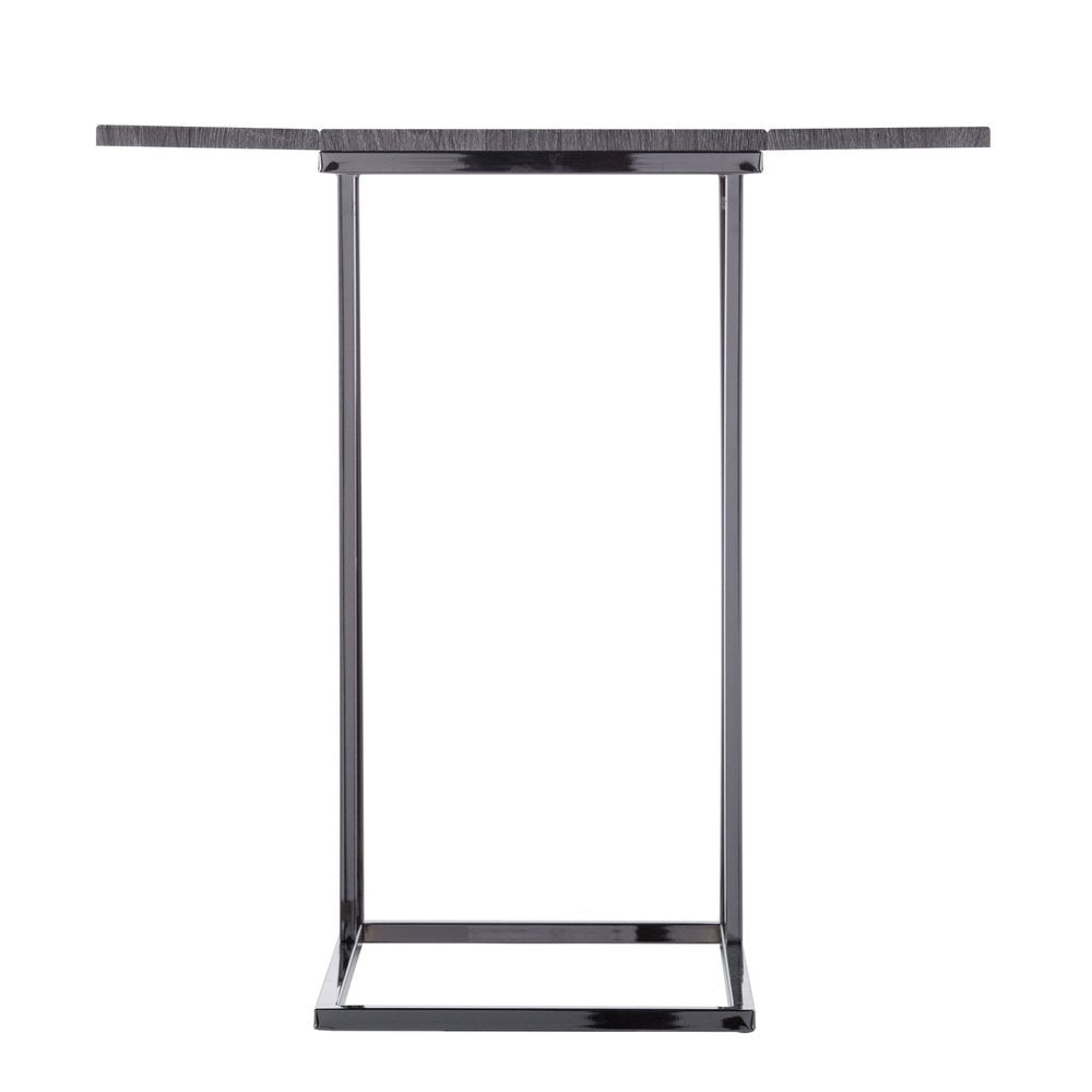 25" Silver And Gray Expandable Rectangular End Table HomeRoots