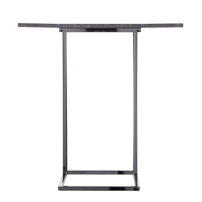 25" Silver And Gray Expandable Rectangular End Table HomeRoots