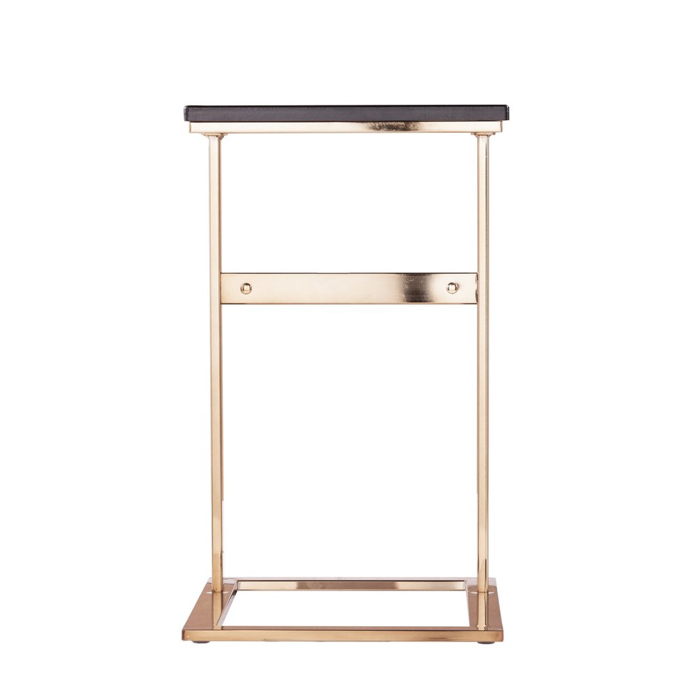 24" Gold And Black Contemporary Rectangular End Table HomeRoots