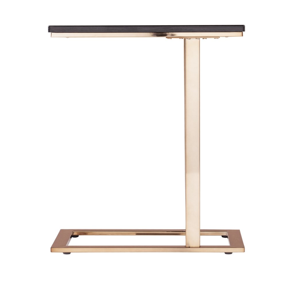 24" Gold And Black Contemporary Rectangular End Table HomeRoots