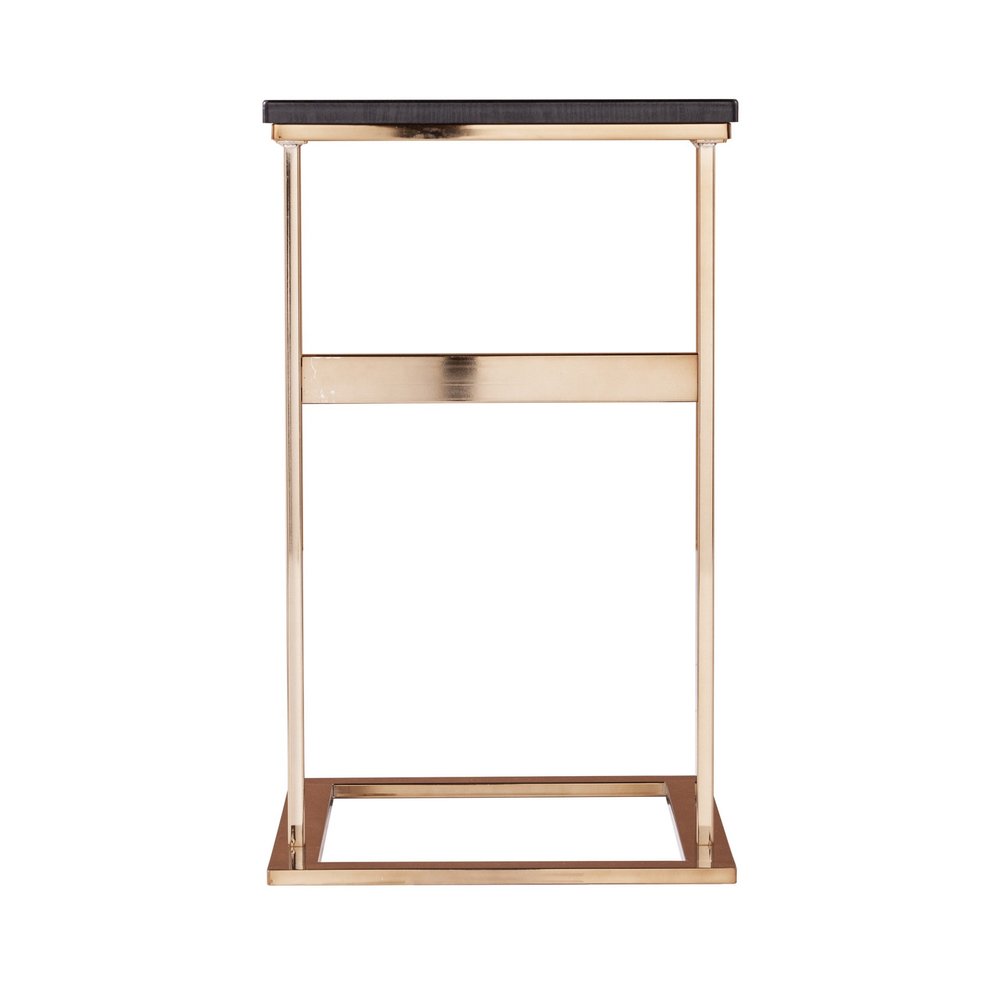 24" Gold And Black Contemporary Rectangular End Table HomeRoots