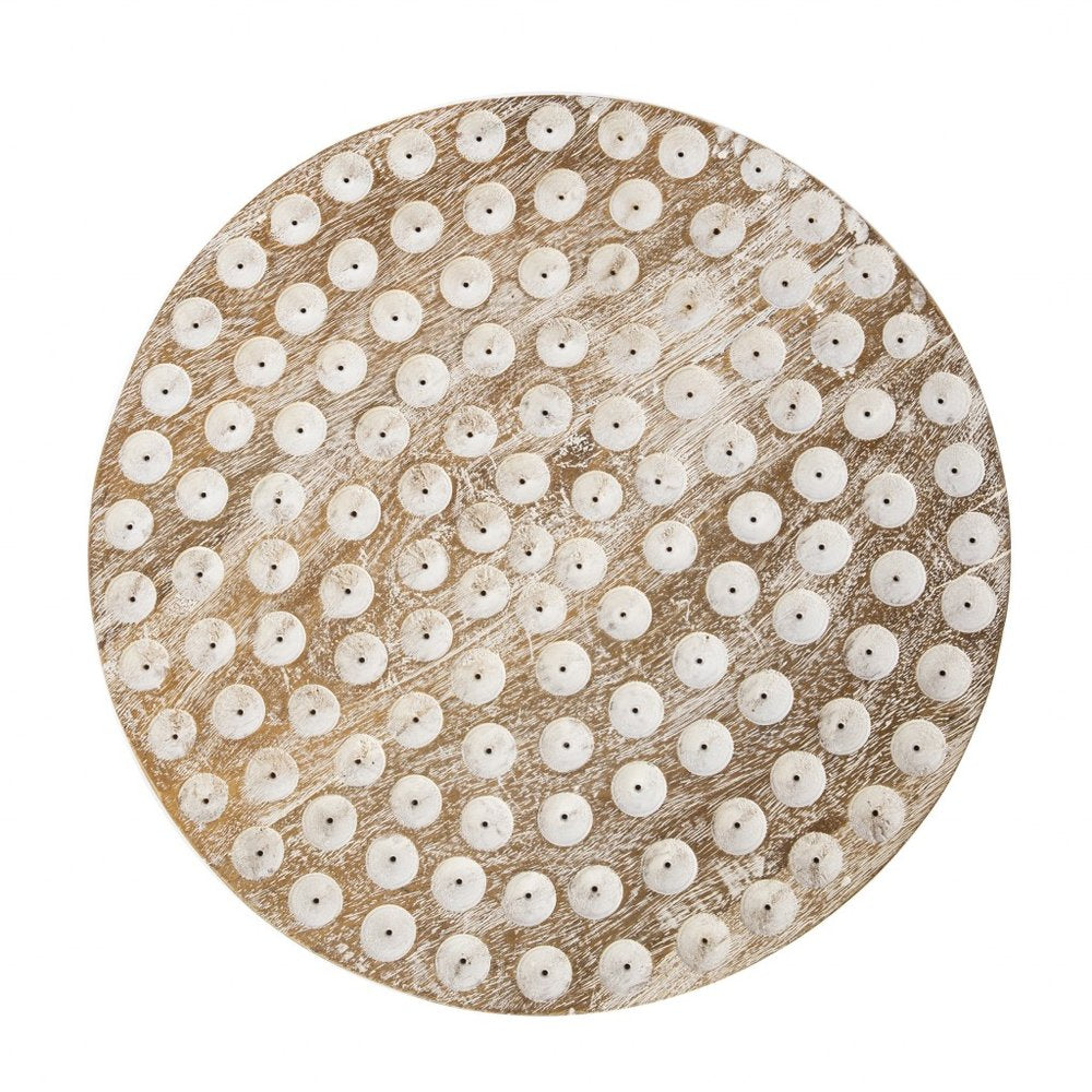 18" Washed White Solid Wood Round End Table HomeRoots