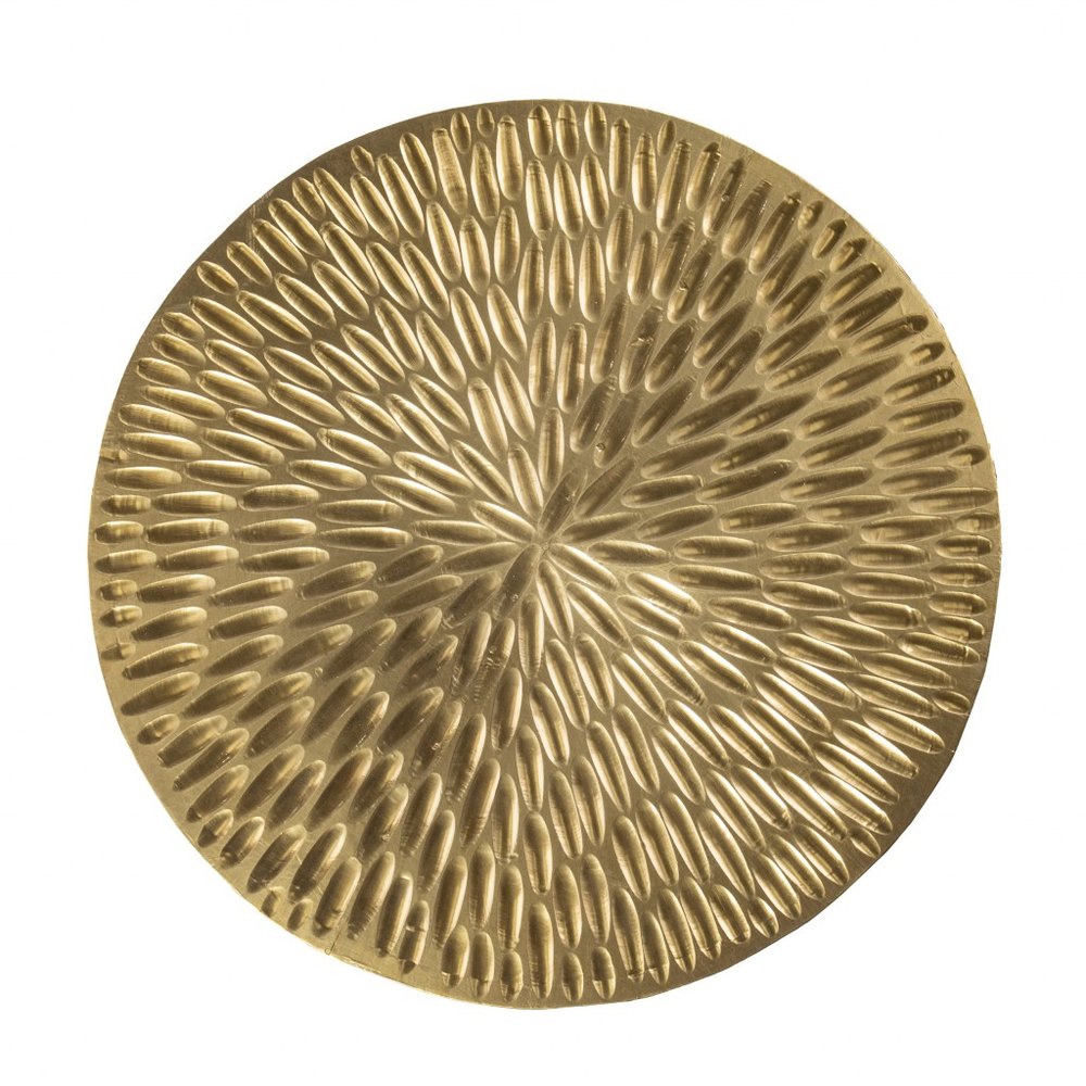 18" Gold Manufactured Wood And Solid Wood Round End Table HomeRoots