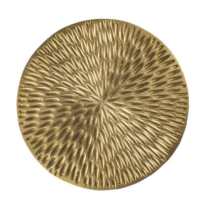 18" Gold Manufactured Wood And Solid Wood Round End Table HomeRoots