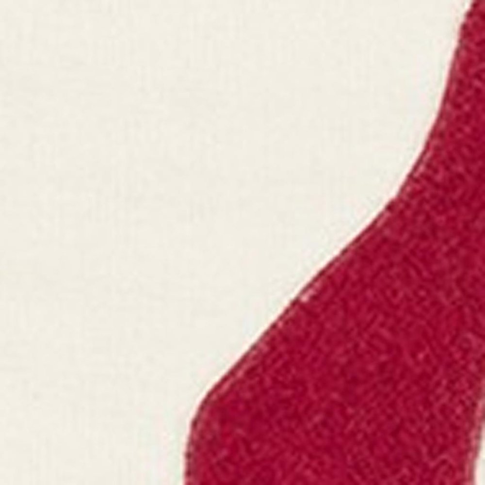 14" X 20" Red And Ivory Cotton Christmas Gnomes Throw Pillow With Embroidery — view 3