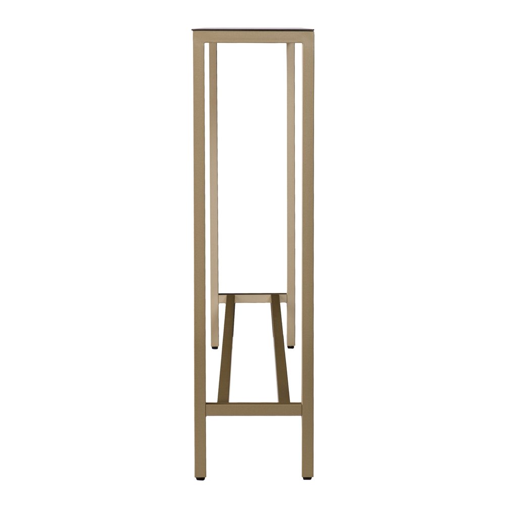36" Silver and Gold Mirrored Glass Console Table HomeRoots