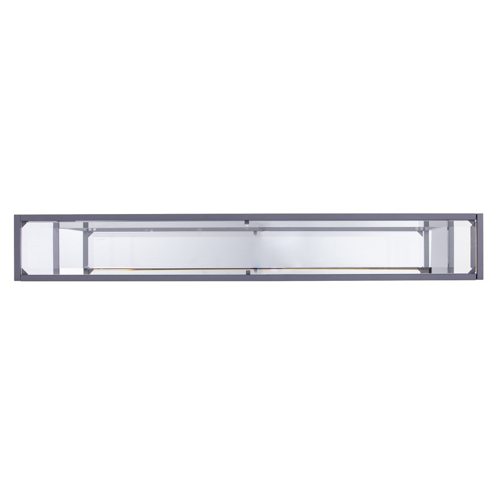 56" Clear and Silver Glass Mirrored Floor Shelf Console Table With Storage HomeRoots