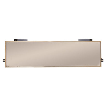 50" Smoky Black and Champagne Mirrored Glass Console Table With Shelf HomeRoots