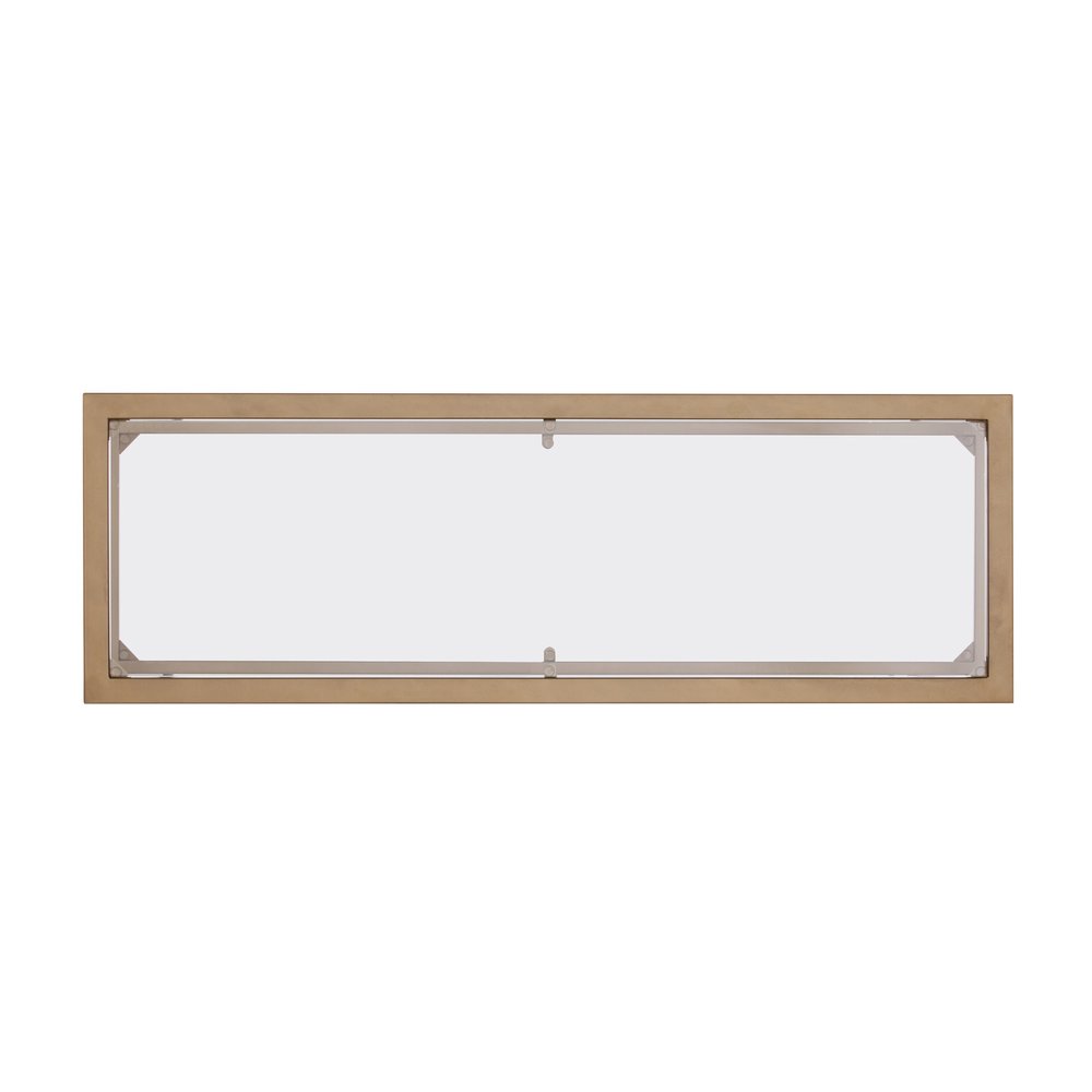 43" Clear and Gold Glass Console Table With Shelves HomeRoots