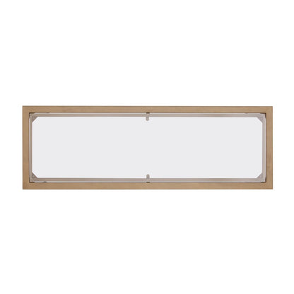 43" Clear and Gold Glass Console Table With Shelves HomeRoots