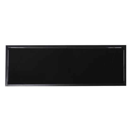 42" Black Glass and Metal A Frame Console Table With Shelf HomeRoots