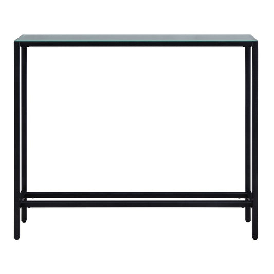 36" Black Mirrored Glass Console Table HomeRoots