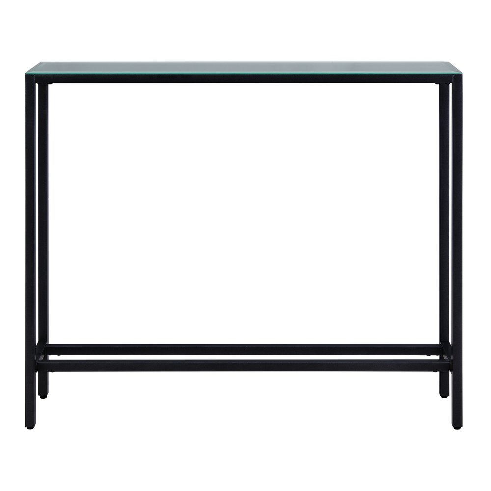 36" Black Mirrored Glass Console Table HomeRoots