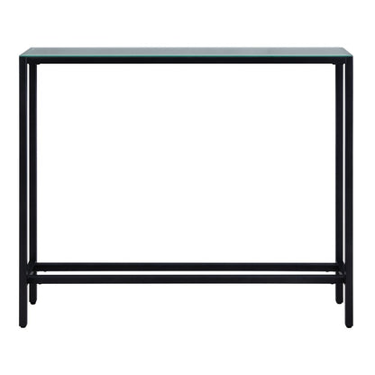 36" Black Mirrored Glass Console Table HomeRoots