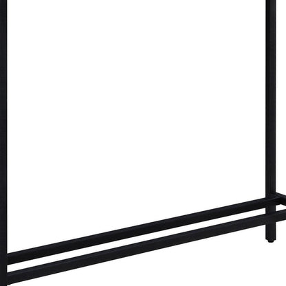 36" Black Mirrored Glass Console Table HomeRoots