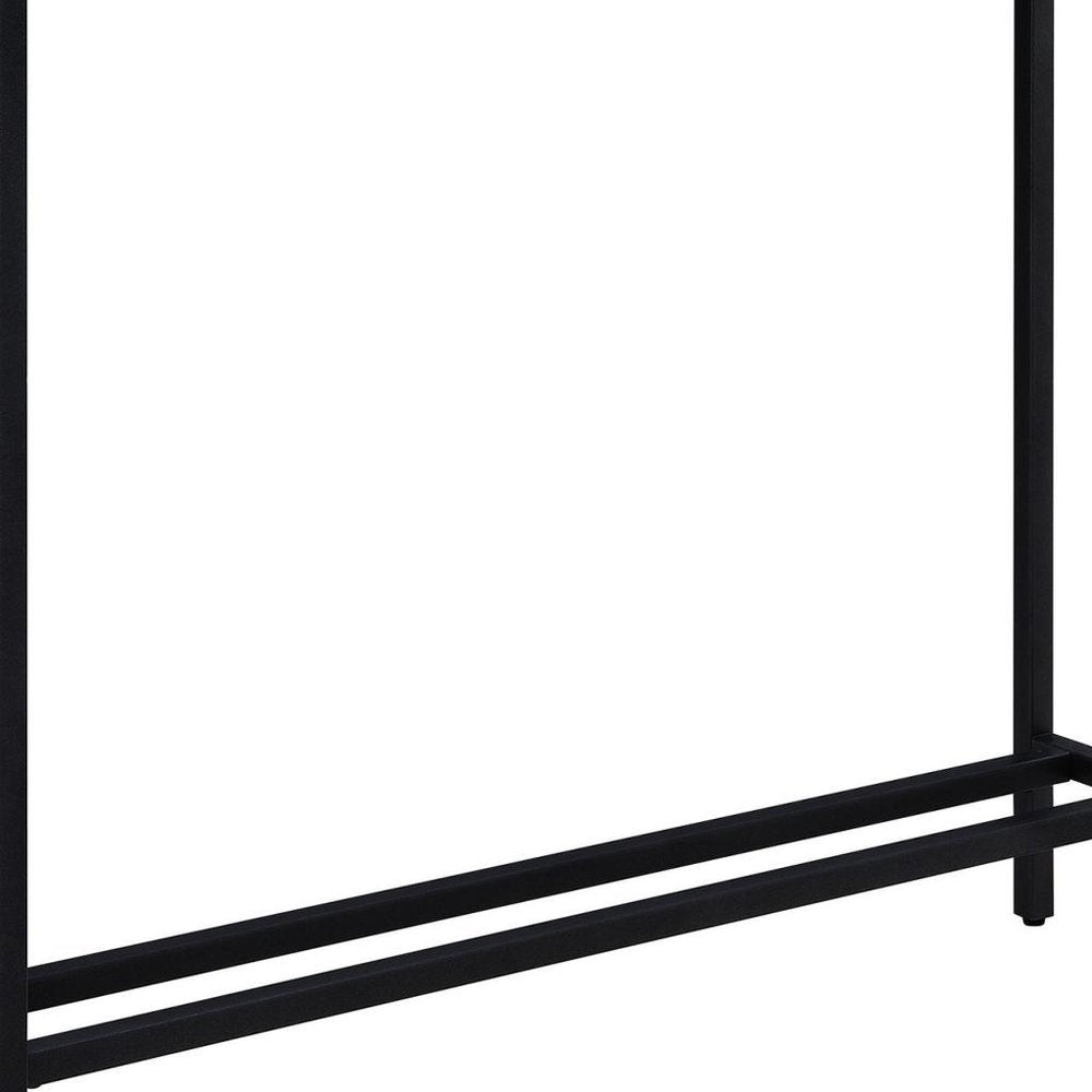 36" Black Mirrored Glass Console Table HomeRoots