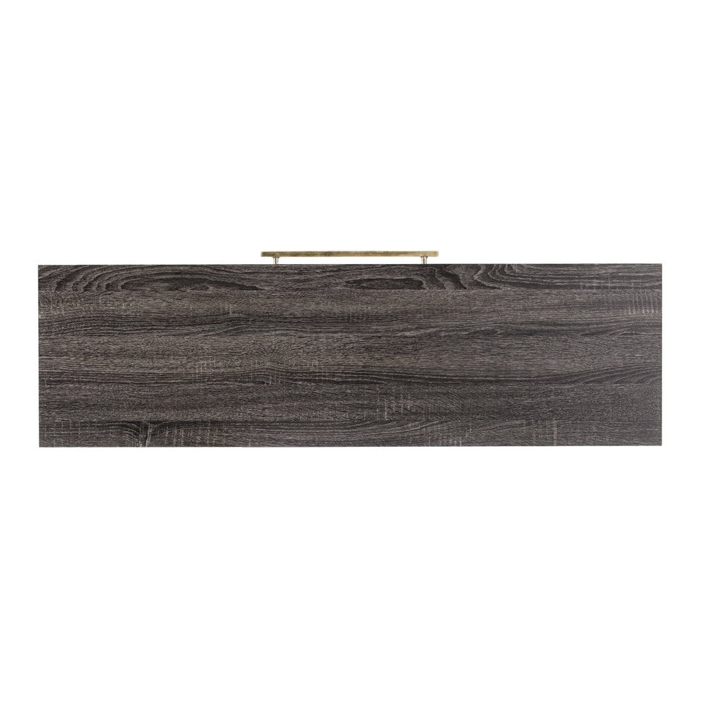 48" Gray and Gold Wood and Metal Frame Console Table With Drawer HomeRoots