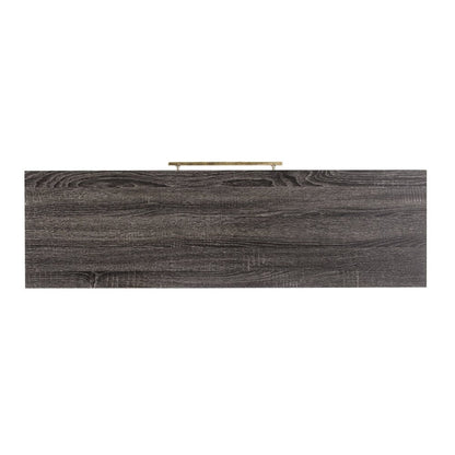 48" Gray and Gold Wood and Metal Frame Console Table With Drawer HomeRoots