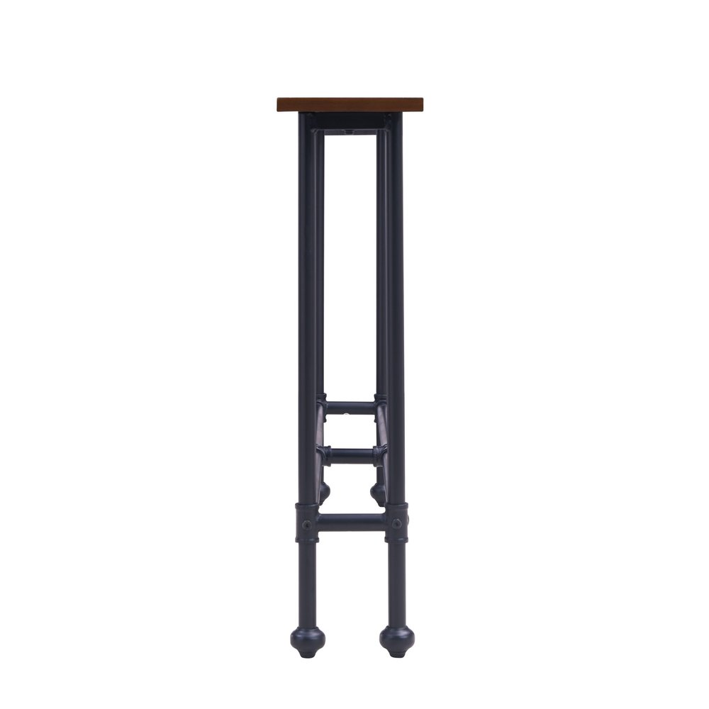 56" Espresso and Black Console Table HomeRoots