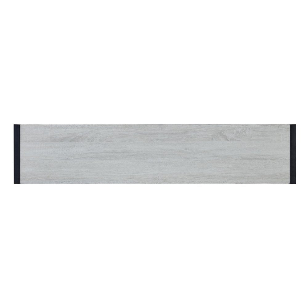 54" White and Black Distressed Sled Console Table HomeRoots