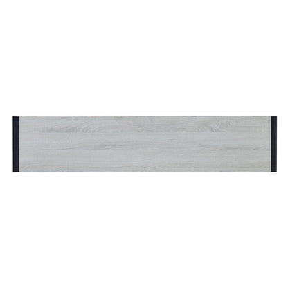 54" White and Black Distressed Sled Console Table HomeRoots