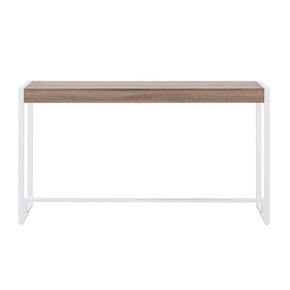 54" Gray Brown and White Sled Console Table HomeRoots
