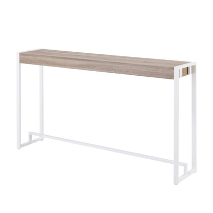 54" Gray Brown and White Sled Console Table HomeRoots
