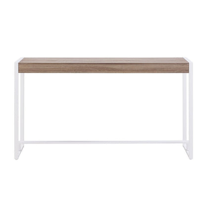 54" Gray Brown and White Sled Console Table HomeRoots