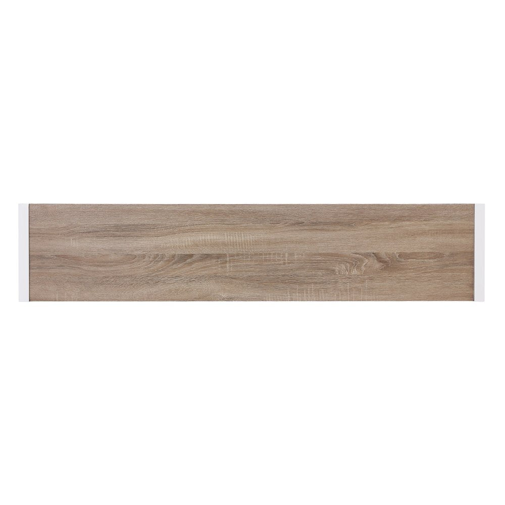 54" Gray Brown and White Sled Console Table HomeRoots