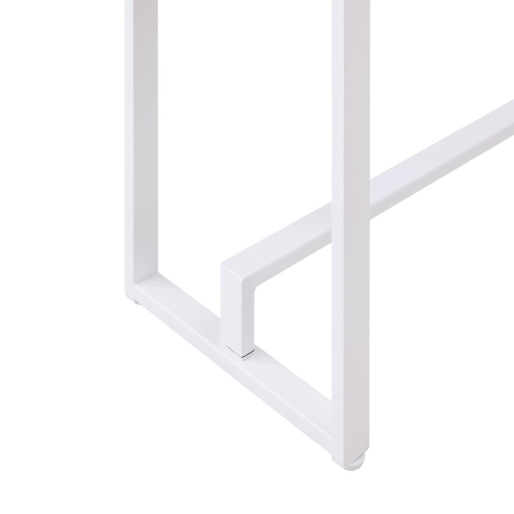 54" Gray Brown and White Sled Console Table HomeRoots