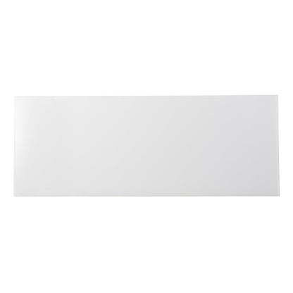 42" White and Black Glass and Metal Sled Console Table HomeRoots