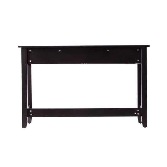 48" Black Console Table And Drawers HomeRoots