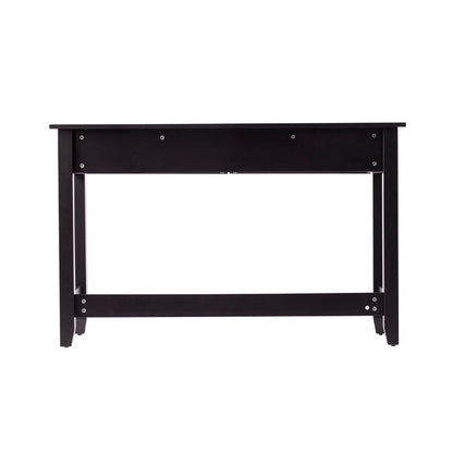 48" Black Console Table And Drawers HomeRoots